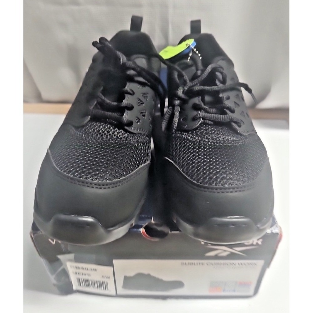 Reebok Rb409 Sublite  Work Athletic Composite Toe‎ Shoe Black Woman7W/Men 5W